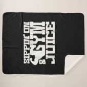 Couverture Sherpa Sippin Sur Jus De Gym - Les Chemises D'Entraînemen (Devant (Horizontal))