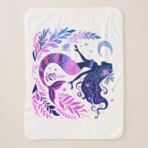 Sirène Bohème sous la mer Rose & Violet