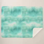 Couverture Sherpa Sirène de menthe d'argent (Devant (Horizontal))