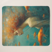 Couverture Sherpa Sirène et poisson rouge (Devant (Horizontal))