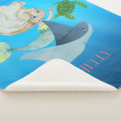 Couverture Sherpa Sirène personnalisée (3/4)