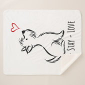 Couverture Sherpa Sit-Stay-Love Westie (Devant (Horizontal))
