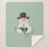 Couverture Sherpa Sitting Snowman (Devant)