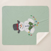Couverture Sherpa Sitting Snowman (Devant (Horizontal))