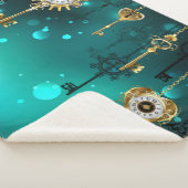 Couverture Sherpa Skeleton Keys on Green Background (3/4)