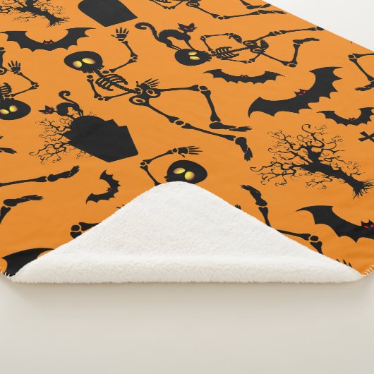 Couverture Sherpa Skeletons d'Halloween Macabre Dance (3/4)