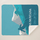 Couverture Sherpa Ski alpin Montana Personnalisé (Devant (Horizontal))