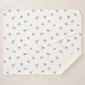 Couverture Sherpa Skieurs d'hiver en action Motif (Devant (Horizontal))