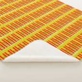 Couverture Sherpa Skis rouge sur jaune (3/4)