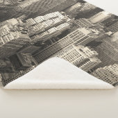 Couverture Sherpa Skyline de Manhattan, aérien noir et blanc. (3/4)