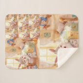 Couverture Sherpa "Sleepy Bunny Kids Blanket – Cozy Repeated Rabbit (Devant (Horizontal))