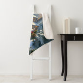 Couverture Sherpa Sleigh Père Noël à cheval de Noël (En situation)