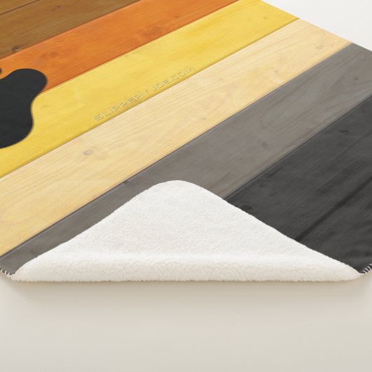 Couverture Sherpa SlipperyJoe's Bear Pride drapeau de la texture du (3/4)