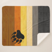 Couverture Sherpa SlipperyJoe's Bear Pride drapeau de la texture du (Devant (Horizontal))