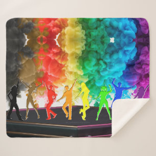 Couverture Sherpa SlipperyJoe's Dancing Pride Shadows cadeaux gay ar