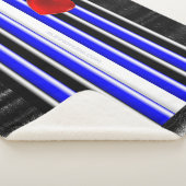 Couverture Sherpa SlipperyJoe's Gay Leather Pride drapeau royal noir (3/4)