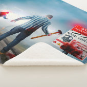 Couverture Sherpa SlipperyJoe's heureux Halloween yeux brillants zom (3/4)