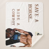 Couverture Sherpa SlipperyJoe's save horse ride paille cowboy casque (Devant)