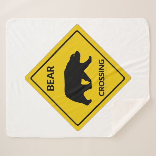 Couverture Sherpa SlipperySignal de passage de l'ours de Joe silhoue (Devant (Horizontal))