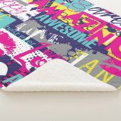 Couverture Sherpa Slogan brillant : Mode Abstraite sans couture (3/4)