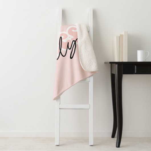 Couverture Sherpa Slogan hippie des années 70 de Good Vibes (En situation)