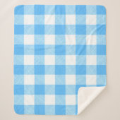 Couverture Sherpa Slow-Living Summer Sky Check (Devant)