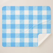 Couverture Sherpa Slow-Living Summer Sky Check (Devant (Horizontal))
