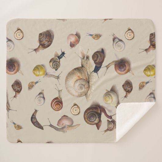 Couverture Sherpa Snail Slug Garden Pet Gastropod (Devant (Horizontal))