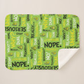 Couverture Sherpa Snarky Grinch | Grinch Snarky Phrase Motif (Devant (Horizontal))
