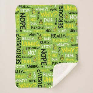 Couverture Sherpa Snarky Grinch   Modèle de phrase Grinch Snarky
