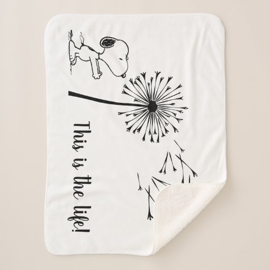 Couverture Sherpa Snoopy Avec Dandelion (Devant)