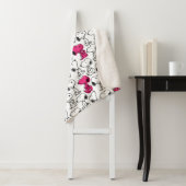 Couverture Sherpa Snoopy Black & Magenta Pattern (En situation)