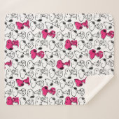 Couverture Sherpa Snoopy Black & Magenta Pattern (Devant (Horizontal))