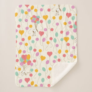 Couverture Sherpa Snoopy Bunches of Balloons Motif