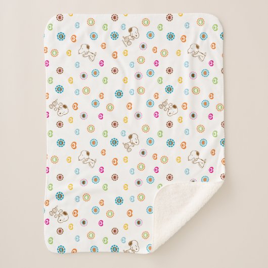 Couverture Sherpa Snoopy Colorful Hearts Motif (Devant)