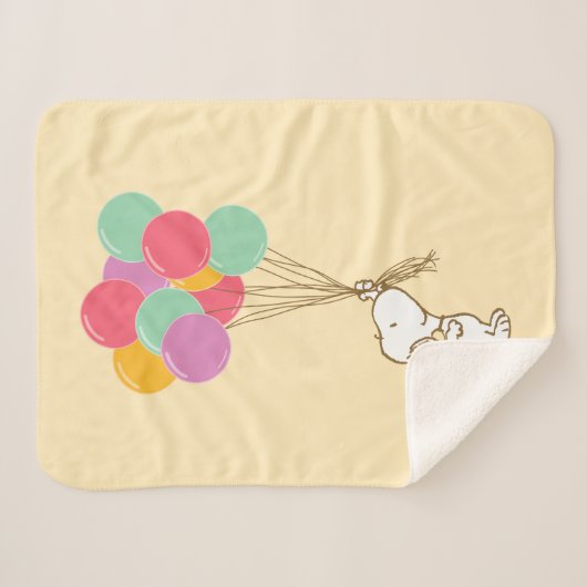 Couverture Sherpa Snoopy et ballons Sherpa Blanket (Devant (Horizontal))