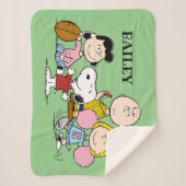 Couverture Sherpa Snoopy et Gang Play Football (Devant)