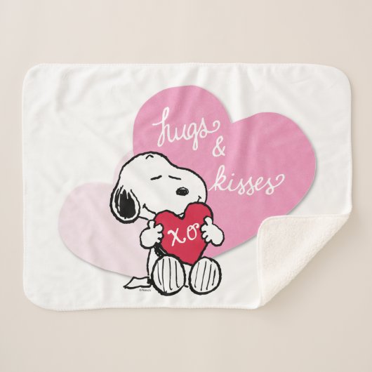 Couverture Sherpa Snoopy Hugs & Kisses (Devant (Horizontal))
