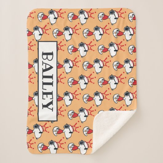 Couverture Sherpa Snoopy - Joe Cool Crown (Devant)