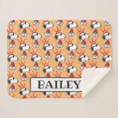 Couverture Sherpa Snoopy - Joe Cool Crown (Devant (Horizontal))