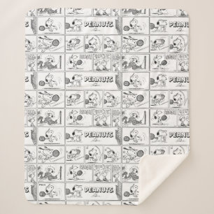 Couverture Sherpa Snoopy Joue Au Tennis