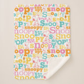 Couverture Sherpa Snoopy Pastel Text Pattern (Devant)