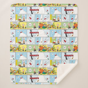 Couverture Sherpa Snoopy Sled Riding Food Dish