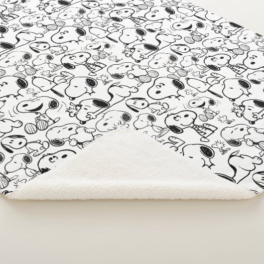 Couverture Sherpa Snoopy Smile Giggle Laugh Pattern (3/4)