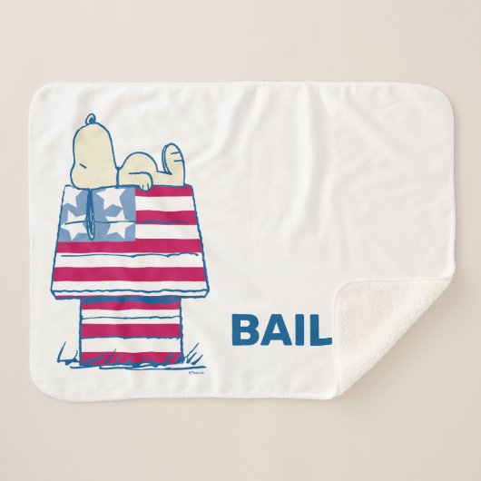 Couverture Sherpa Snoopy sur 4 juillet Dog House (Devant (Horizontal))