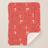 Couverture Sherpa Snoopy Varsity Sports Pattern (Devant)