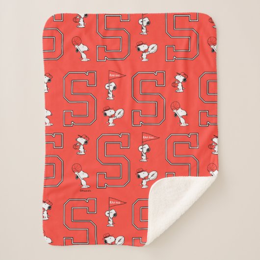Couverture Sherpa Snoopy Varsity Sports Pattern (Devant)