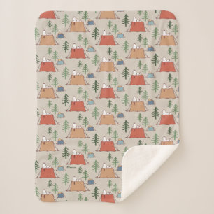 Couverture Sherpa Snoopy & Woodstock Go Camping Motif