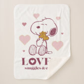 Couverture Sherpa Snoopy & Woodstock Love is Snuggets & Cuddles Anim (Devant)