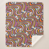 Couverture Sherpa Snoopy & Woodstock Vibes Super Motif violet (Devant)